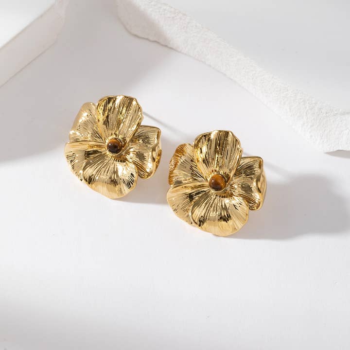 Lovelika - Wholesale Single Earring - flower stud earrings - Mabel1