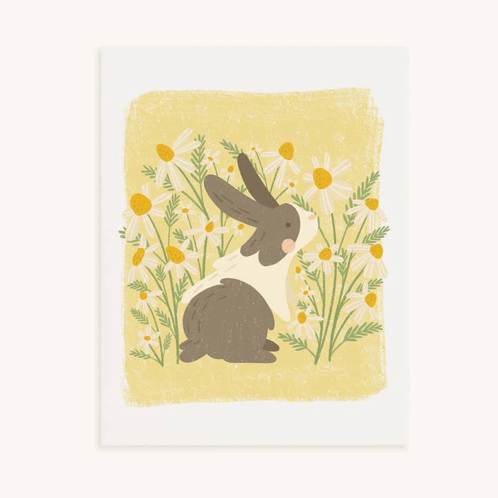 Impression d'art 8x10 | Bourgeons en fleurs | Art pour enfants Lapin + Fleurs pour la vente par oh, little wren