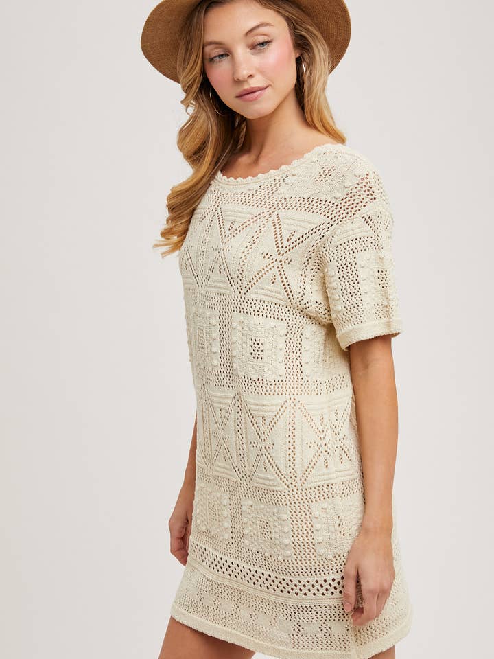 Bluivy - Vente Robe – femme - ROBE DROITE EN TRICOT AZTÈQUE22