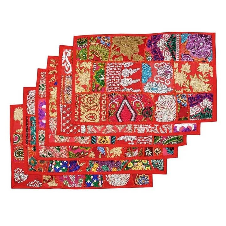 GYPSY STUDIO - Wholesale Placemat - Indian Handmade Vintage Patchwork Place Mat Boho Bohemian 3