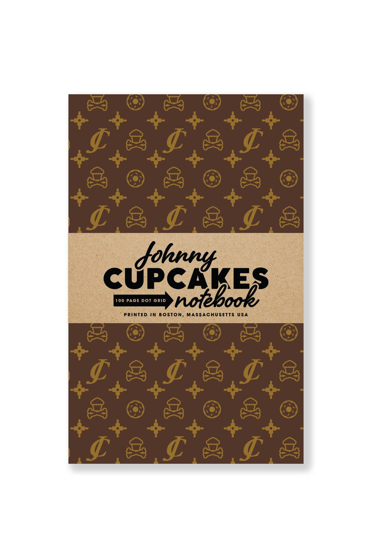 Gold Fashion Notebook - 100 Page Dot Grid for wholesale by Johnny Cupcakes