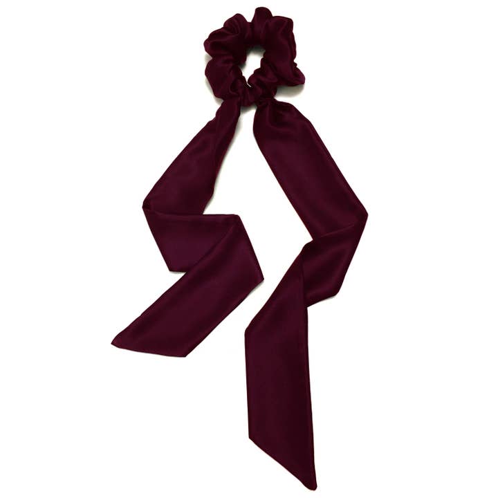 Rosewood Silk Scarf Scrunchie for wholesale by Krystell Barraza
