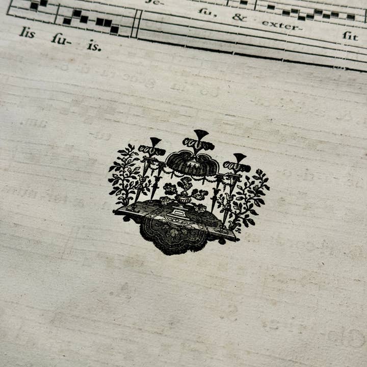 Monahan Papers - Wholesale Retailer Display - Paper & Novelty - Original Page from 1700s Antiphonarium - 250 Yrs Old - Set/35