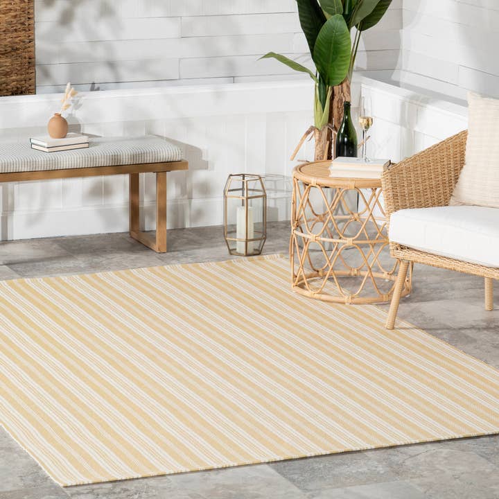 nuLOOM - Wholesale Area Rug - Home Conservatory Ticking Stripe Handwoven Indoor/Outdoor Area Rug2