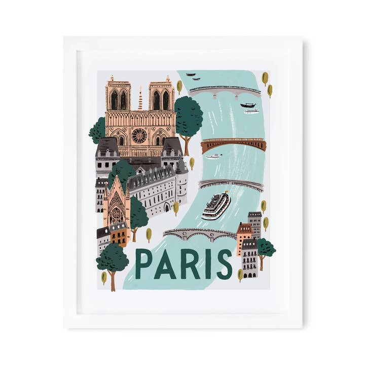 Paris World Traveler Art Print for wholesale by Rifle Paper Co