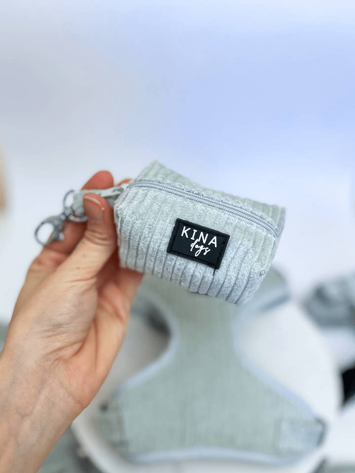 Poop bag holder - Basic Mint Corduroy for wholesale by Kina Dogs
