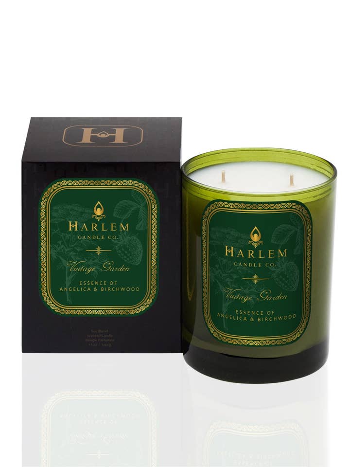"Vintage Garden" luxury candle for wholesale by Harlem Candle Co