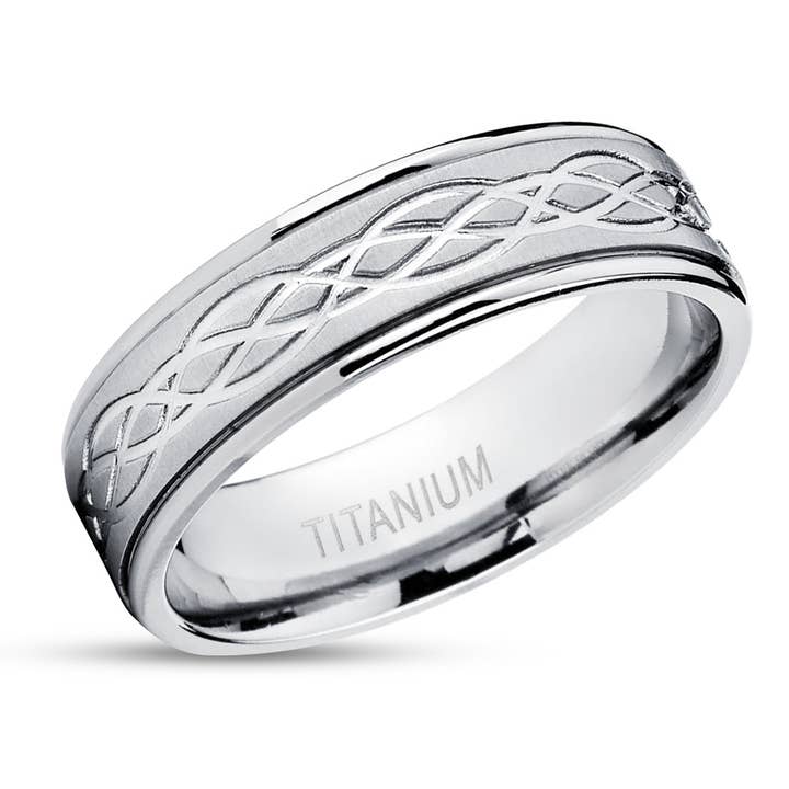 Titanium Vielsesring - Infinity Vielsesring - Titanium Vielsesring - Forlovelsesring for engroshandel hos Lucky Love Rings