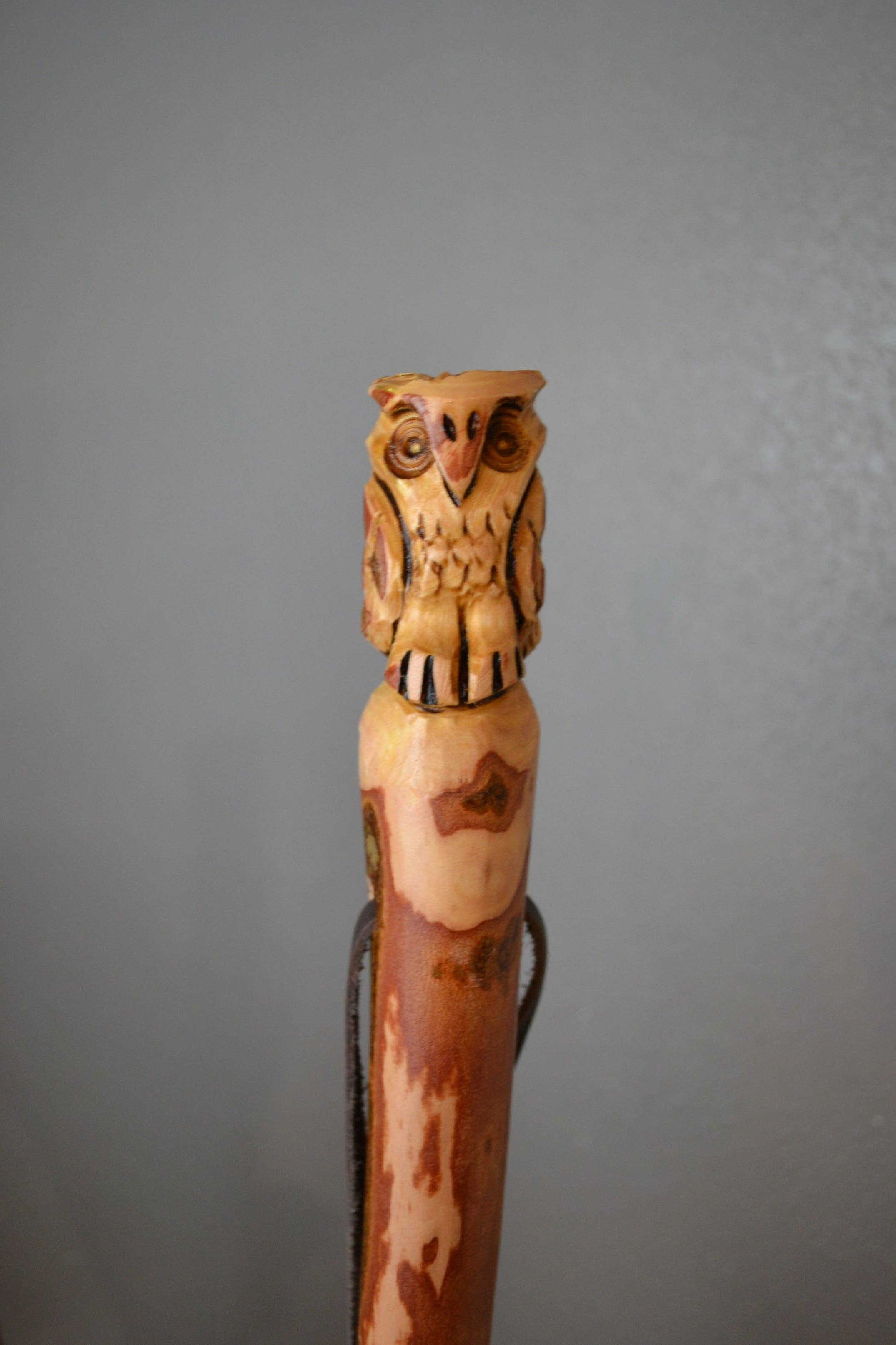 Creation Carvings LLC – wholesale Fitness equipment – Walking Stick with Owl Carving in Hardwood, Strong Kiln Dried Hiking Staff by Creation Carvings8