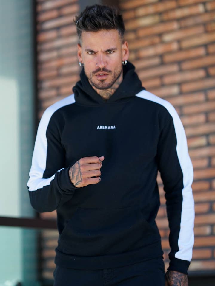 Hoodie RANGE Schwarz für den Großhandel von Arsmara