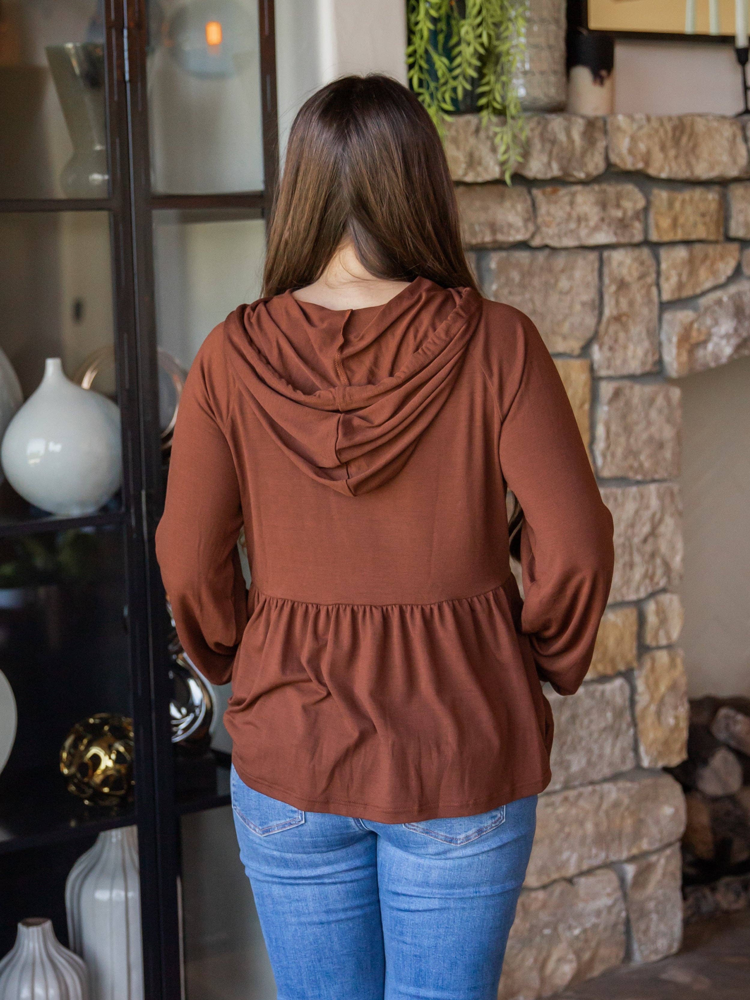 Tickled Teal - Wholesale Hoodie - Women's - Long Sleeve Peplum Hoodie6