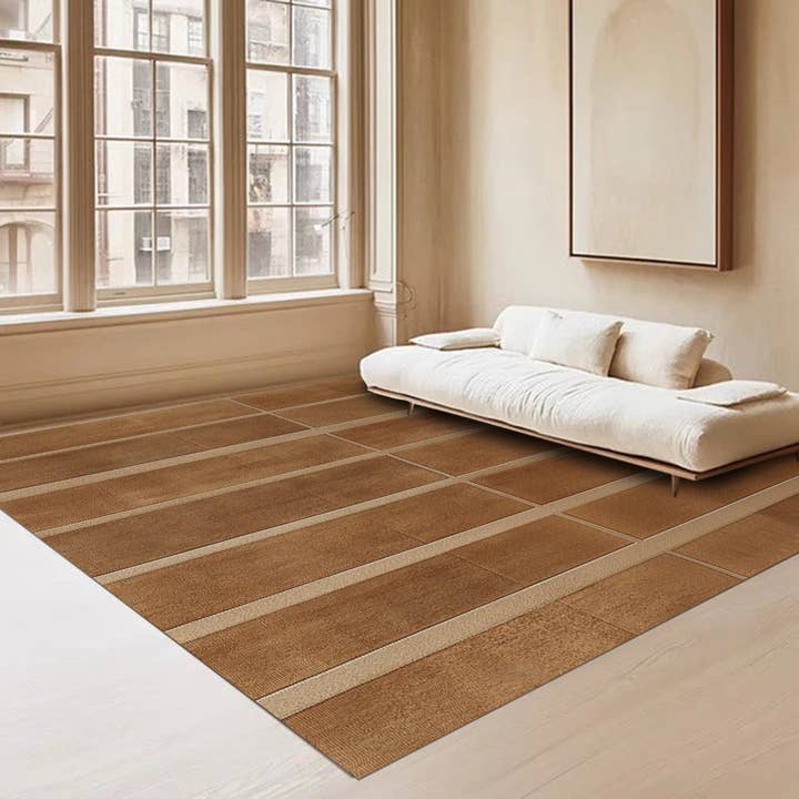 Terracotta Terrace - Tapis en laine néo-zélandaise fait main - Options personnalisées pour la vente par Sova Rugs