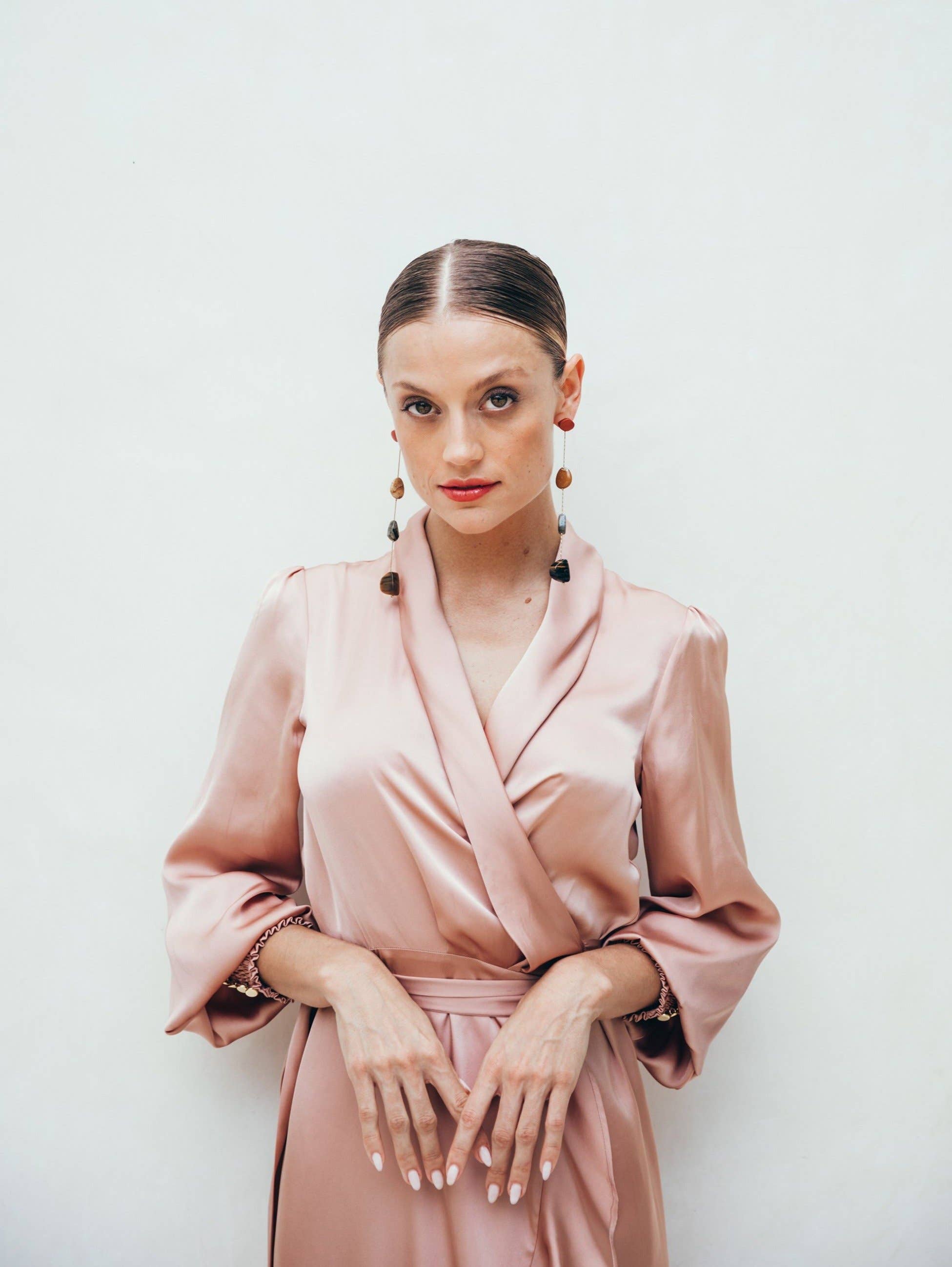 Sukiso - Venta al por mayor Vestido - Mujer - Vestido cruzado Emma en rosa4