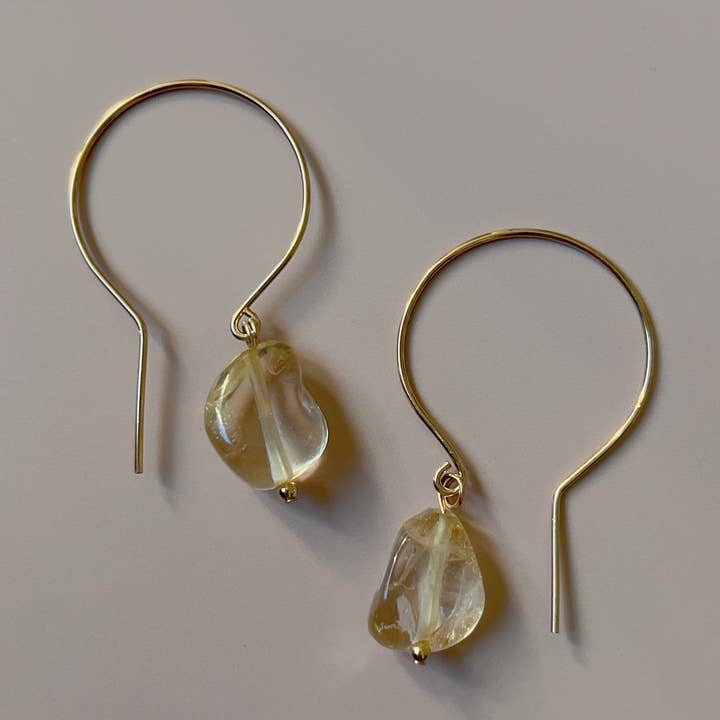 LAURBÆR CITRIN ÅBEN HOOPS for engroshandel hos GldSol