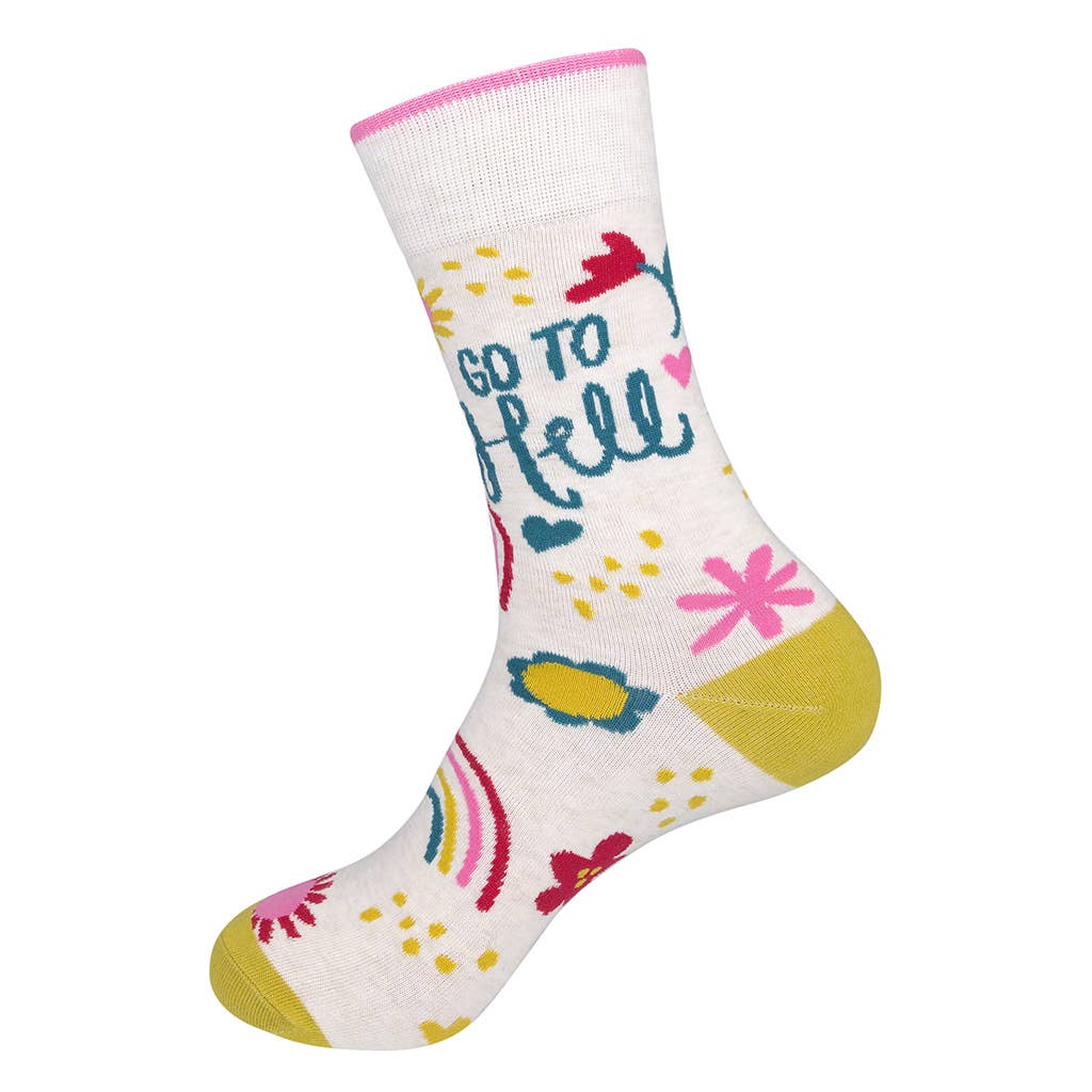 Funatic - About Face Designs - Nice Enough Merch Co – wholesale Socks – Unisex – Go To Hell Socks | Funny Unisex | Funatic8