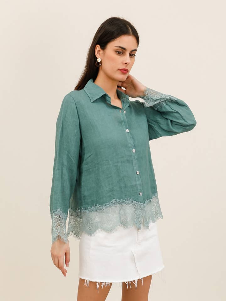 Camisa de Linho REF. 65420 por atacado de LÉA & LUC