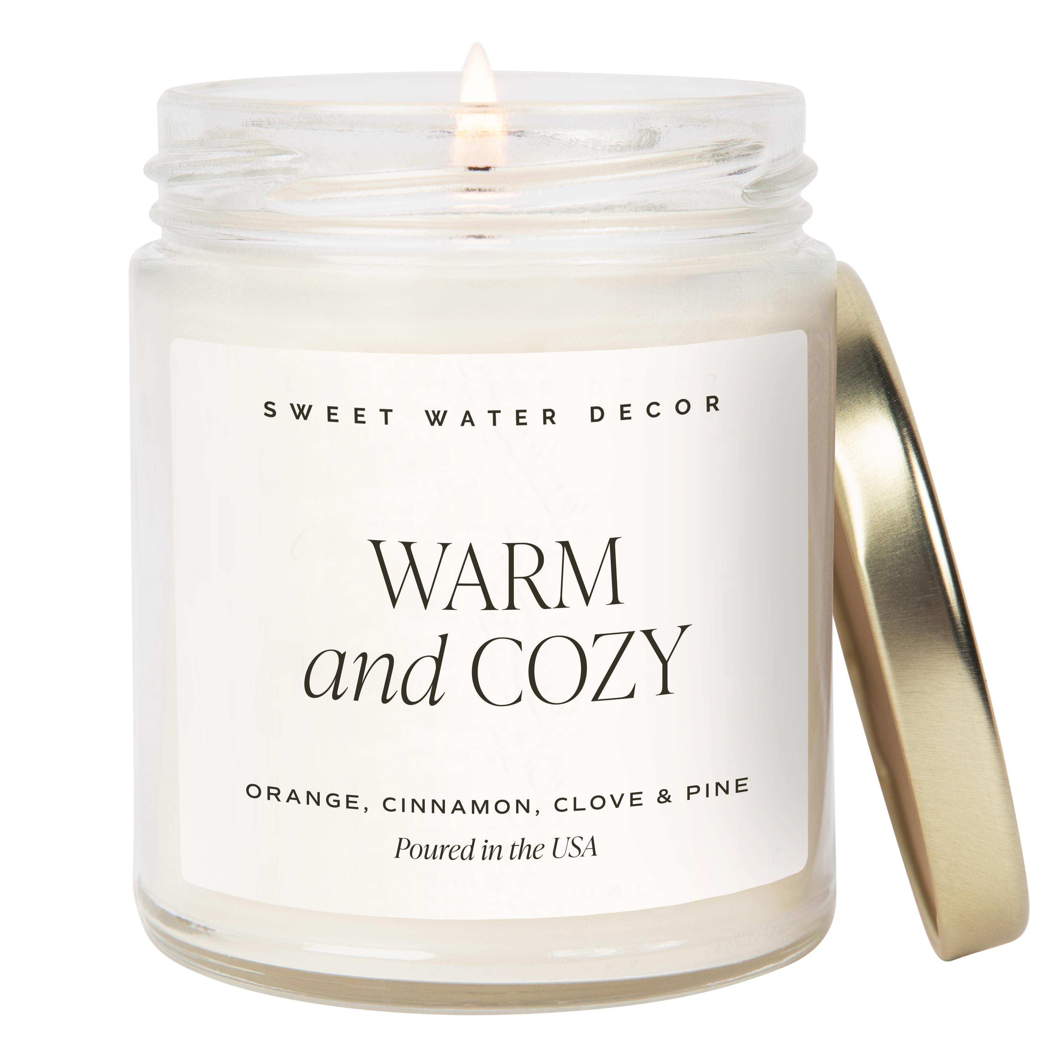 Sweet Water Decor - Wholesale Jar/Filled Candle - Warm and Cozy 9 oz Soy Candle - Christmas Decor & Gifts8
