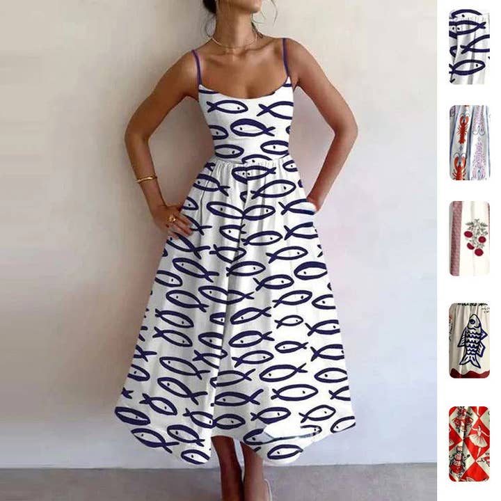 Elegant blommig maxiklänning för kvinnor för wholesale av Halcyon Outfitters®