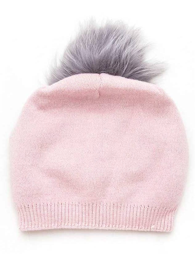 Mix And Match Fur Pom Cashmere Blend Slouchy Beanie for wholesale by Artini Accessories