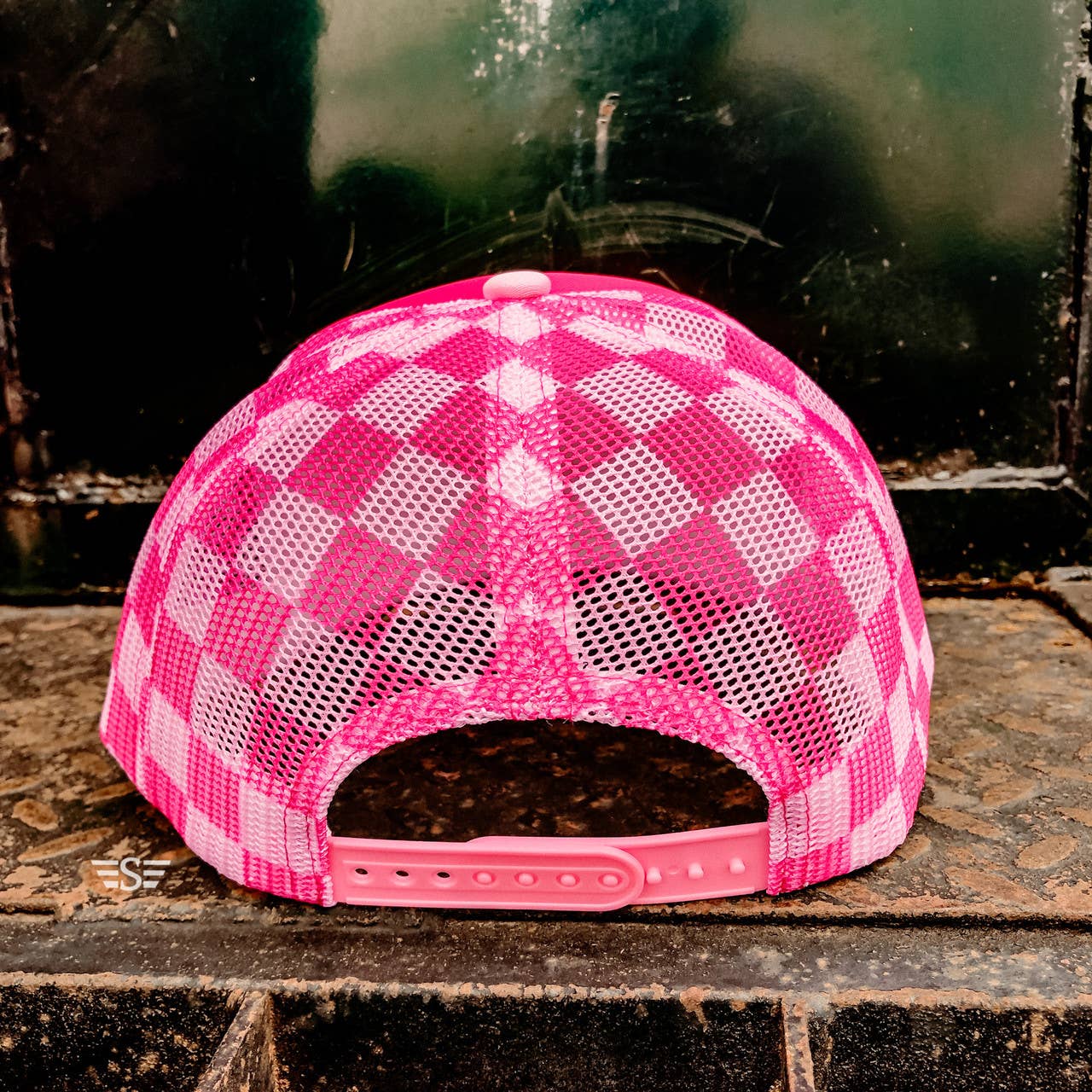 Flying S Company - Wholesale Trucker Hat - Unisex - Checkered Mesh Back Cap66