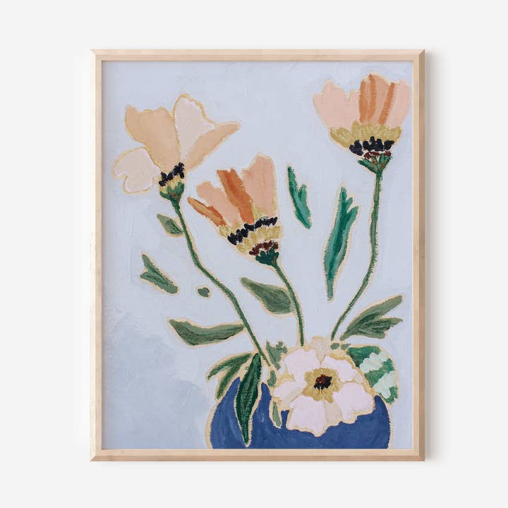 Botanical, Floral Art Print, entitled JUST US for wholesale by Alex Moore-Gibson Fine Art Studio