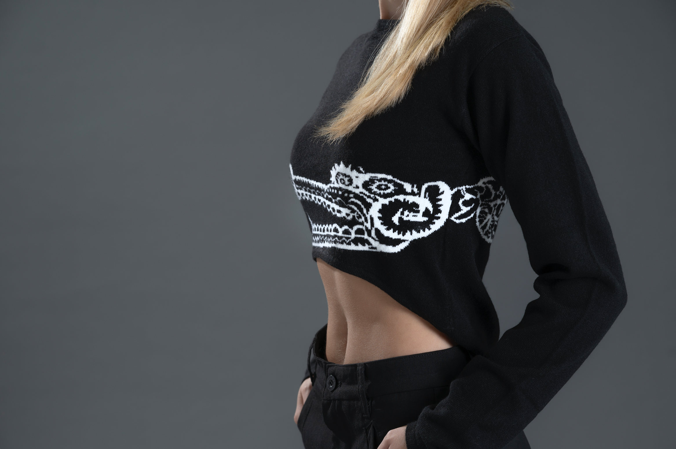 UNKNOWN UNION - Wholesale Sweatshirt - Women's - Oroboros Cashmere Crop2