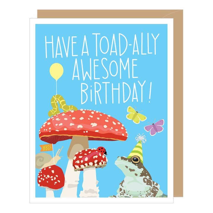 Toad and Toadstools Birthday Card for wholesale by Apartment 2 Cards