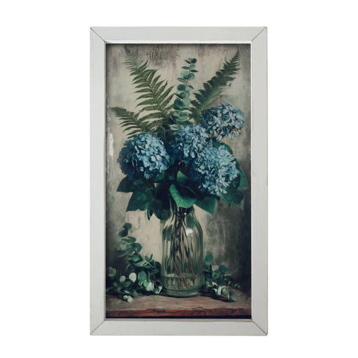 HMK1536L Vintage Blue Florals for wholesale by JanMichaels Art & Home