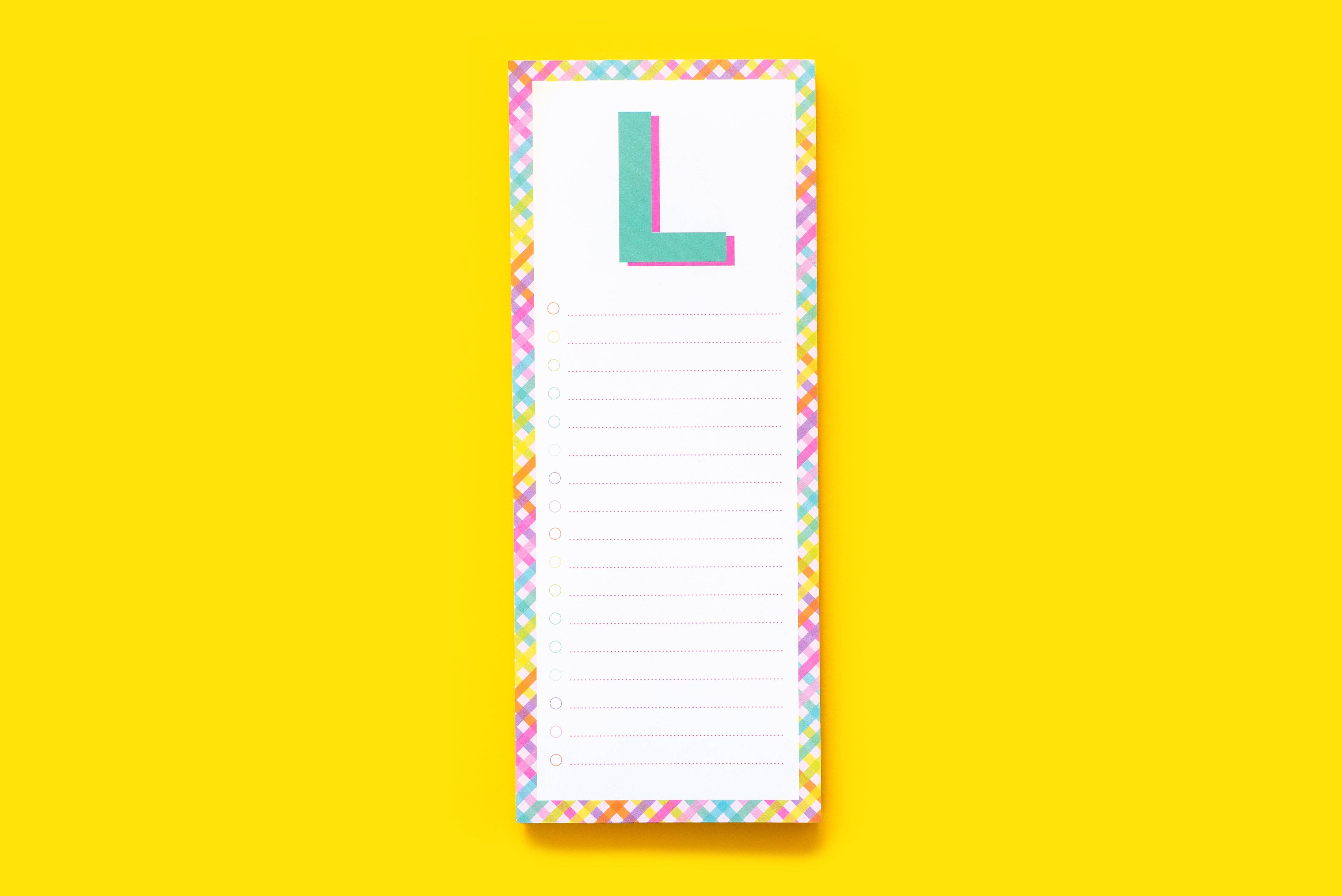 Taylor Elliott Designs - Vente Blocs-notes - Blocs de lettres A-Z - Chaque - Min. 4 (LP-A-Z)12