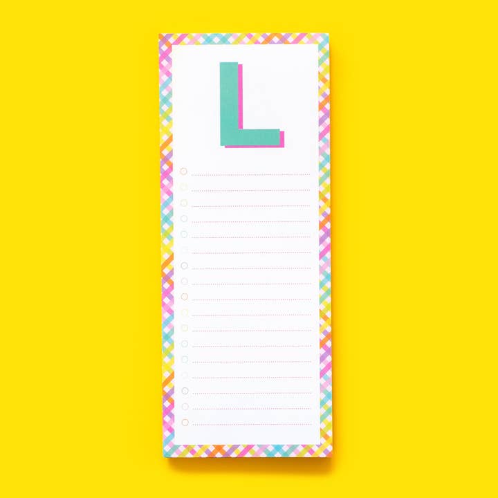 Taylor Elliott Designs - Vente Blocs-notes - Blocs de lettres A-Z - Chaque - Min. 4 (LP-A-Z)12