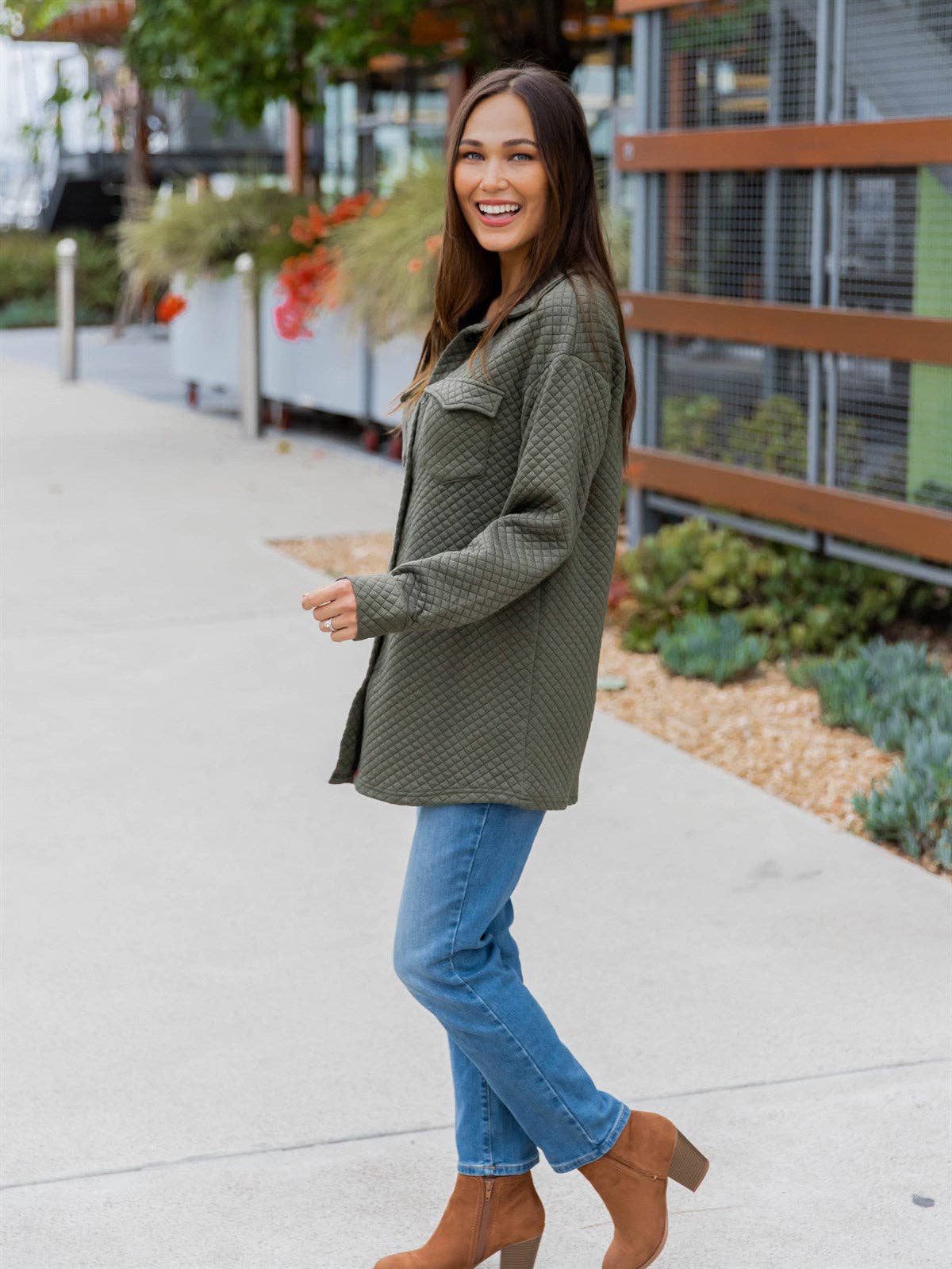 Tickled Teal - Wholesale Shirt Jacket/Shacket - Women's - Quilted Shacket13