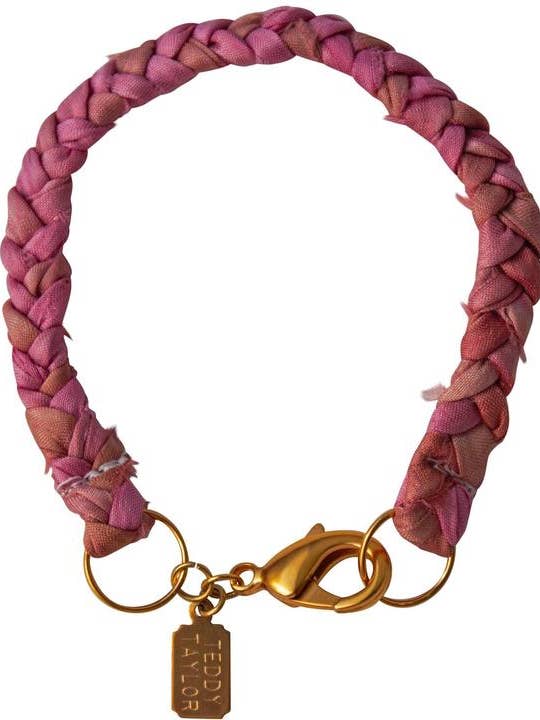 Bracciale Armeria Pink - Seta riciclato ecologica per la vendita all'ingrosso da parte di Teddy Taylor Jewelry