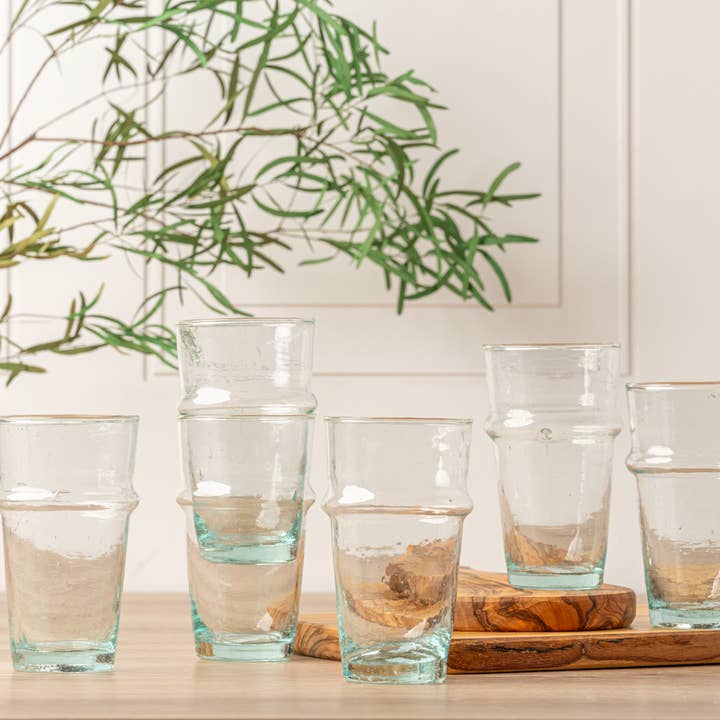 Verve Culture – wholesale Drinking glass/cup – Moroccan Beldi Glassware - Clear