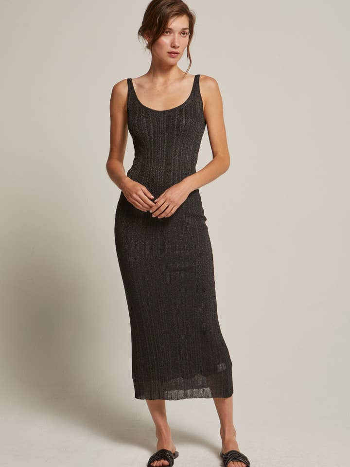 CD8574 - Emberly Semi Sheer Ribbed Maxi Dress for wholesale by Crescent