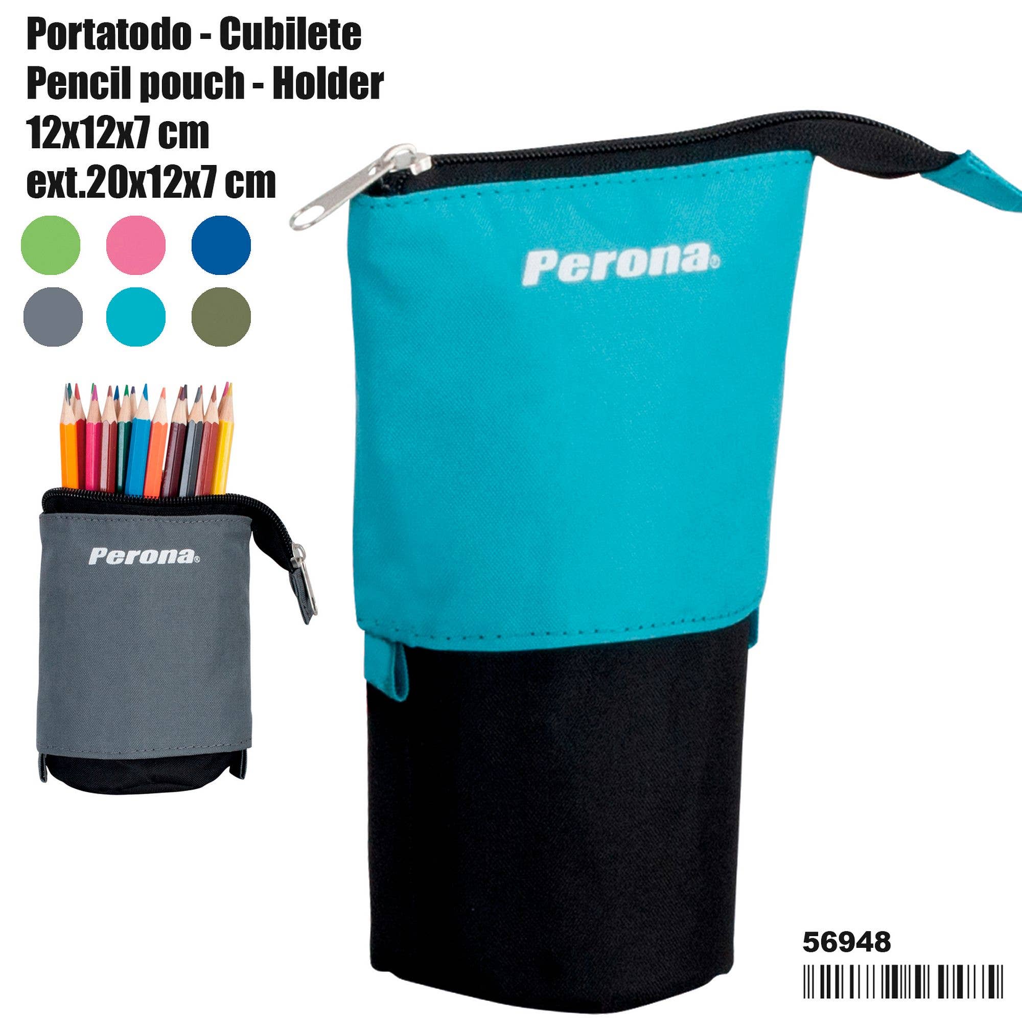 PERONA BAGS - Venta al por mayor Estuche para lápices - Portatodo Turquesa Cubilete Extensible Perona 569482