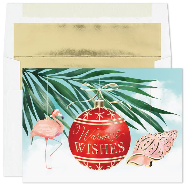 Tropical Ornament Boxed Holiday Cards for wholesale by Masterpiece Studios