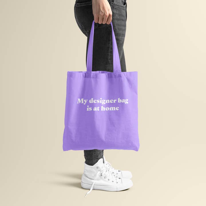 Deadpixel - Wholesale Tote Bag - Women's - Totebag - My designer bag is at home - Lavender2