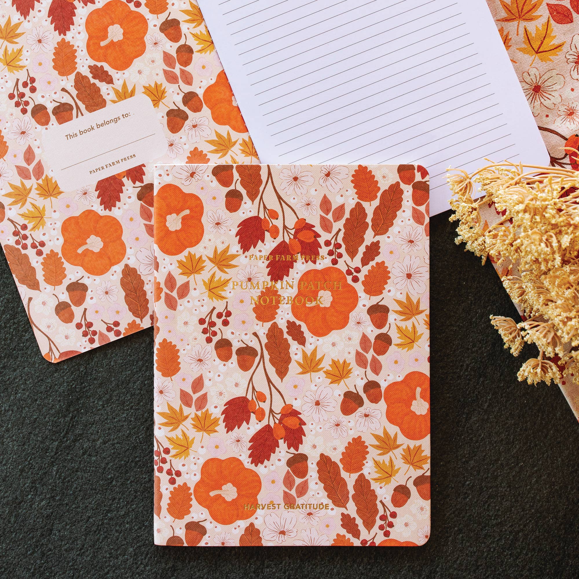 Paper Farm Press - Wholesale Notebook - Harvest Gratitude Pumpkin Patch Stitched Notebook1