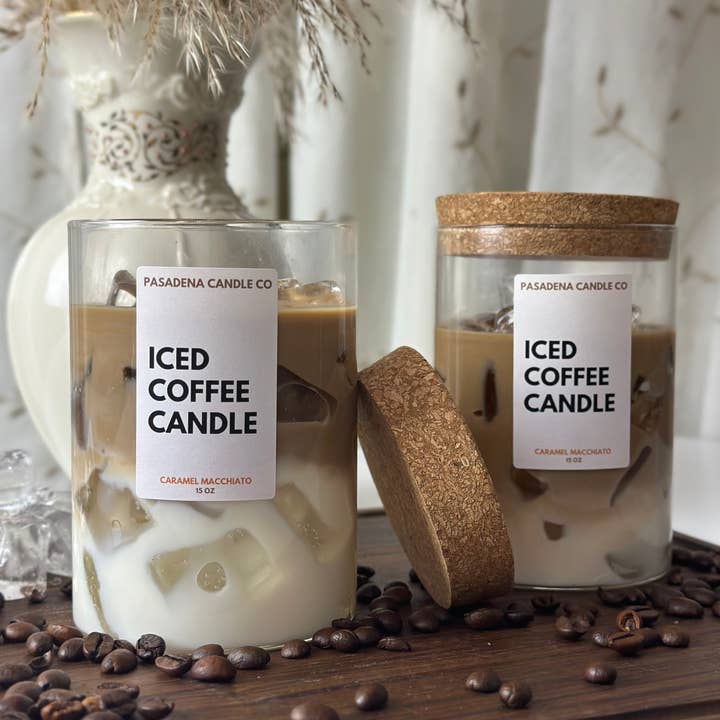 Iced Coffee Candle 15oz - Luxury Coffee Candle for wholesale by Pasadena Candle Co