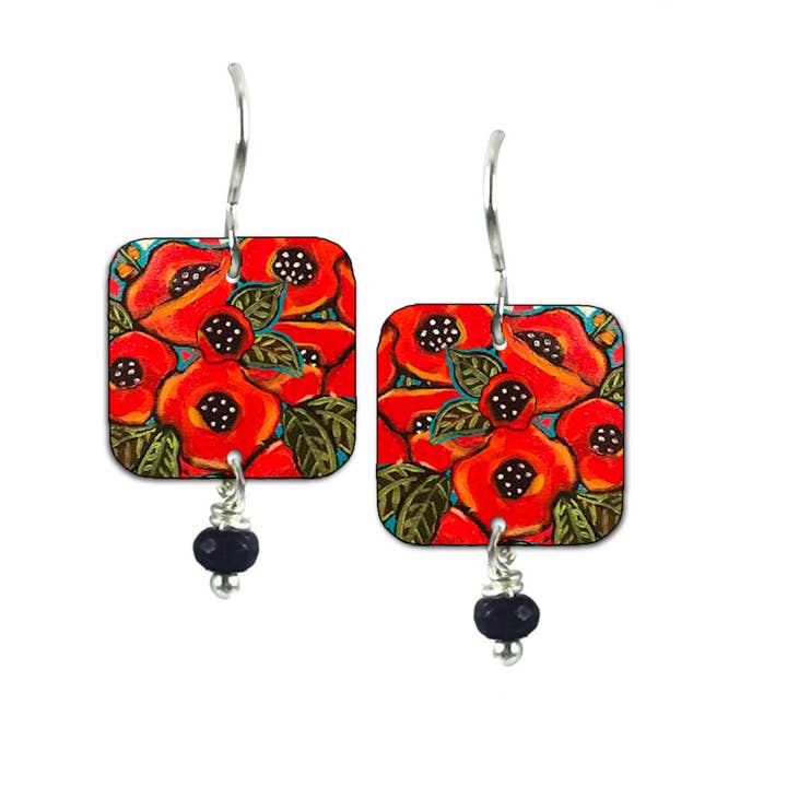 Cleo - Sm Square W/Bead Earring ES28 for wholesale by ARTISTA