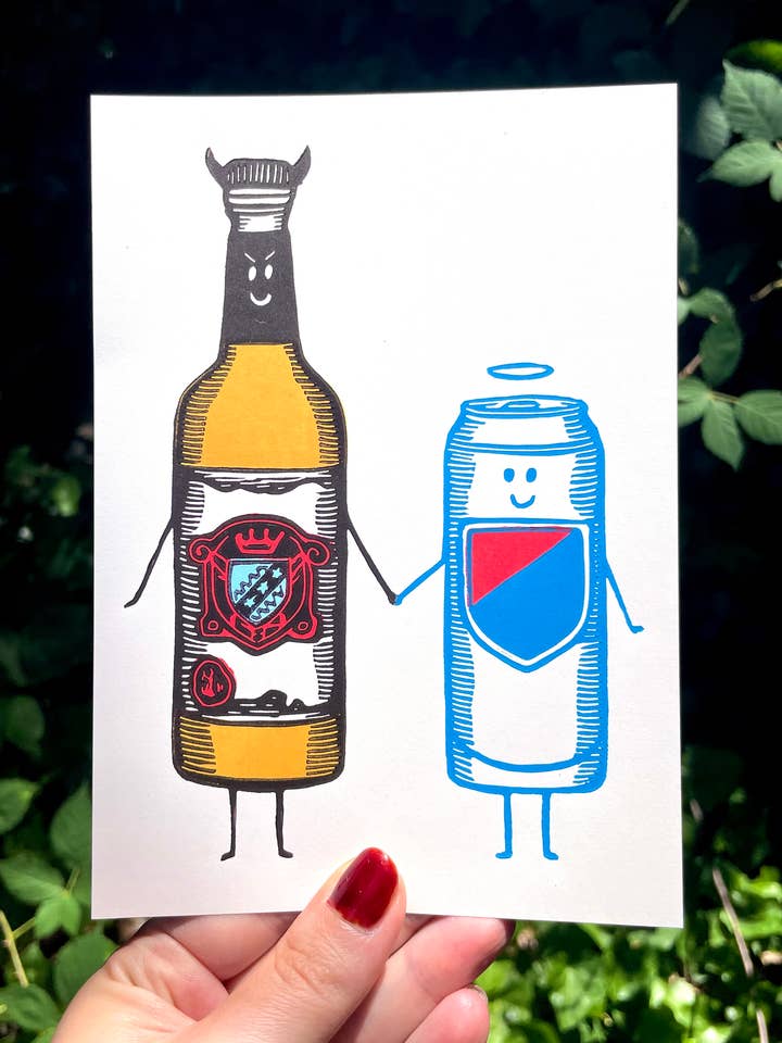 Lámina en linóleo Chicago Handshake para venta al por mayor de Augury Press