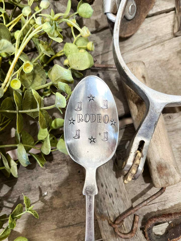 Rodeo Vintage Stamped Spoon for wholesale by The Sassy Barn