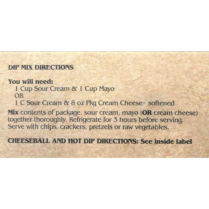 Wildwood Specialty Foods - Wholesale Dip - Garlic & Onion Dip Mix Case