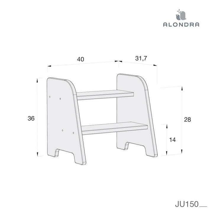 Blank Children's ladder for beds, cribs, and convertible cribs · Passetto JU150 for wholesale on Faire6