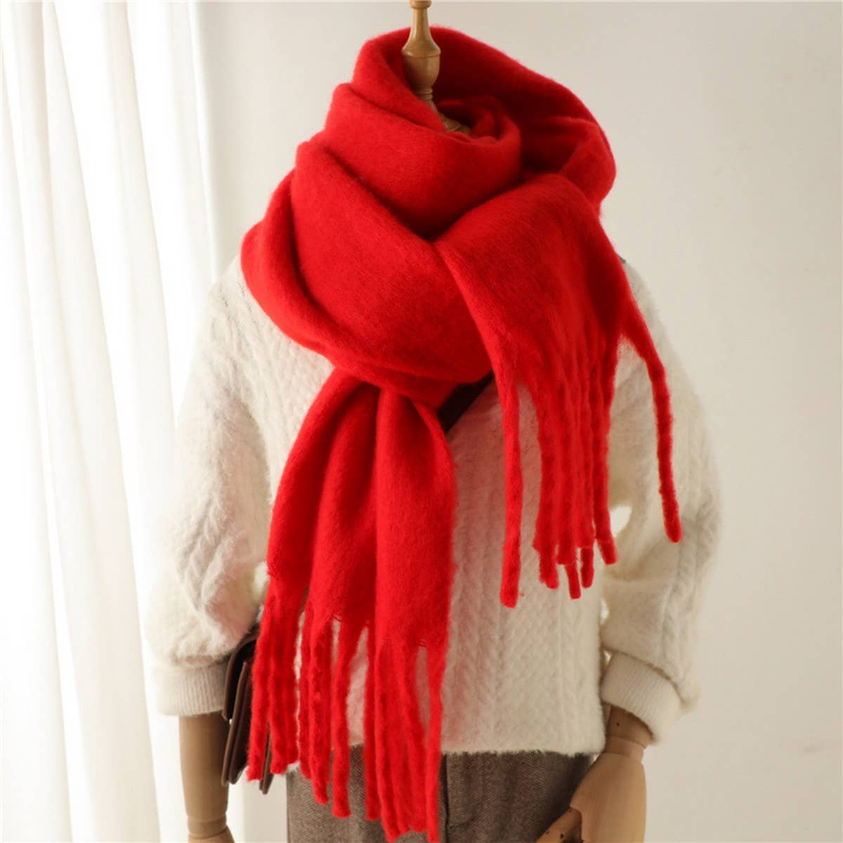 ACCITY - Wholesale Scarf - Women's - Mohair Tassel Scarf for Winter, Unisex Long Shawl_CWASC09656
