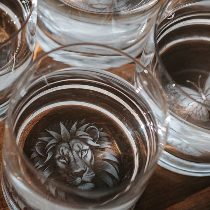 Casa Vivida - Wholesale Drinking Glass/Cup - Casa Vivida Glass "Lion"3