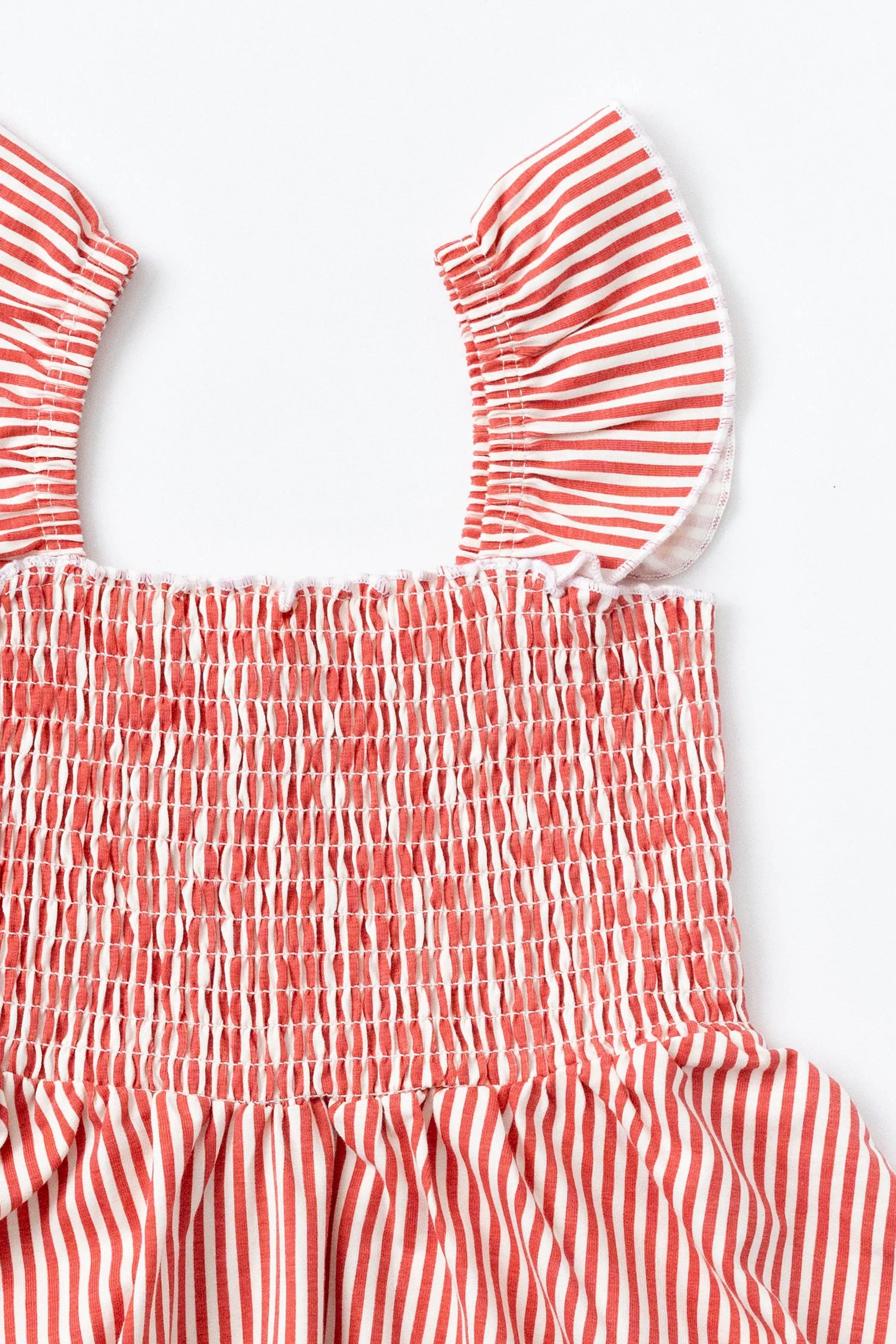 Monica + Andy – wholesale Dress – Kids – Smocked Ruffle Sundress_Red Stripes6