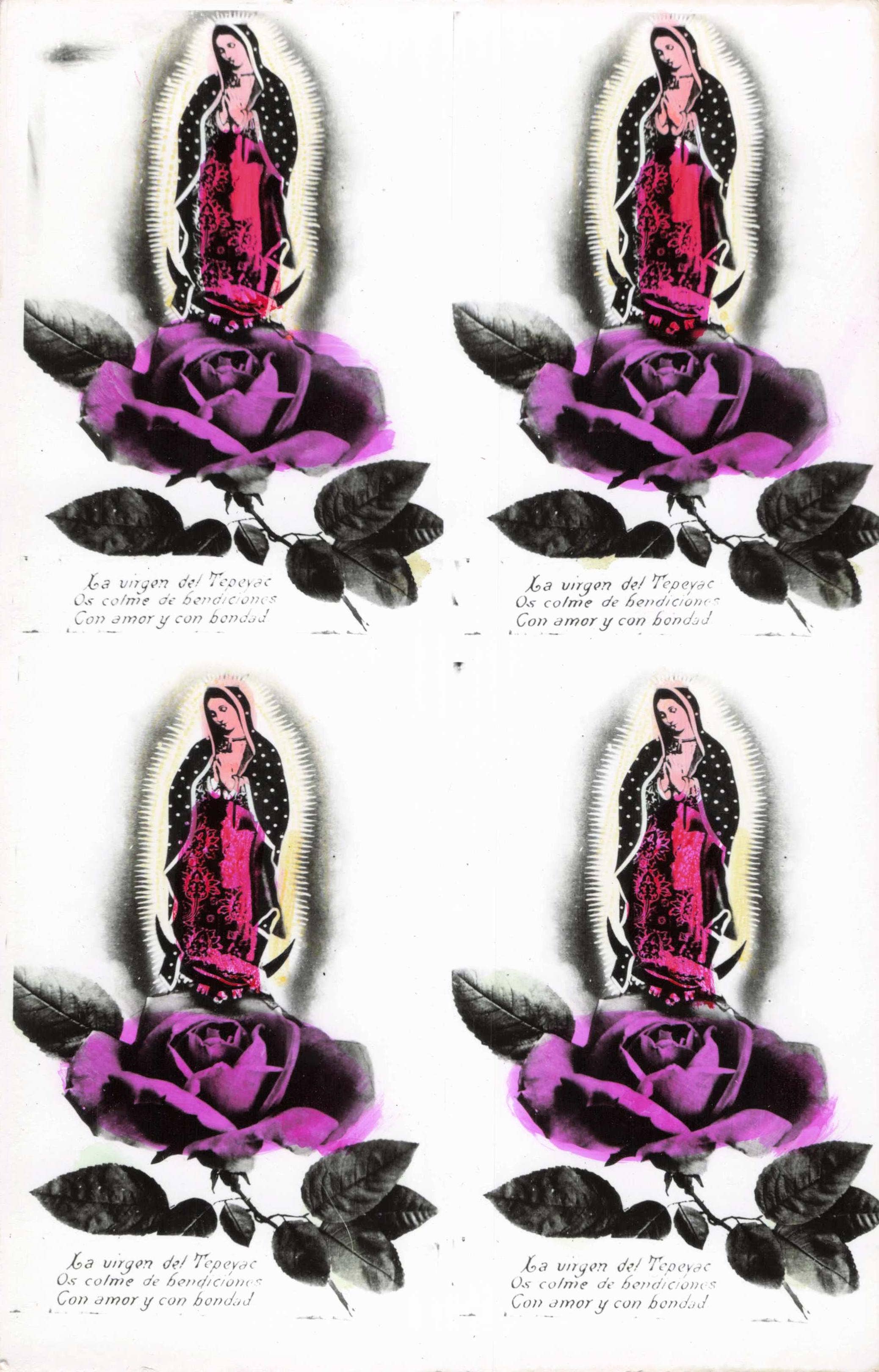 Tesoros Trading Company - Wholesale Religious Card -  Religious Hand-Tinted Card, Mx.- Virgen de Guadalupe, PSC42