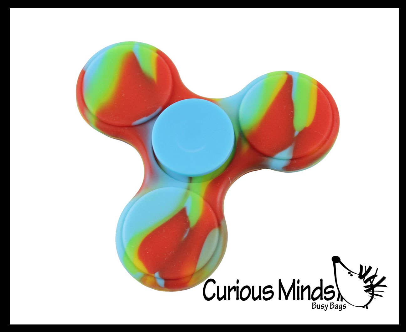 Curious Minds Toys - Wholesale Fidget Toy - Kids - 1 Silicone Tie Dye Fidget Spinner Toy - Spinning Hand Fidget1