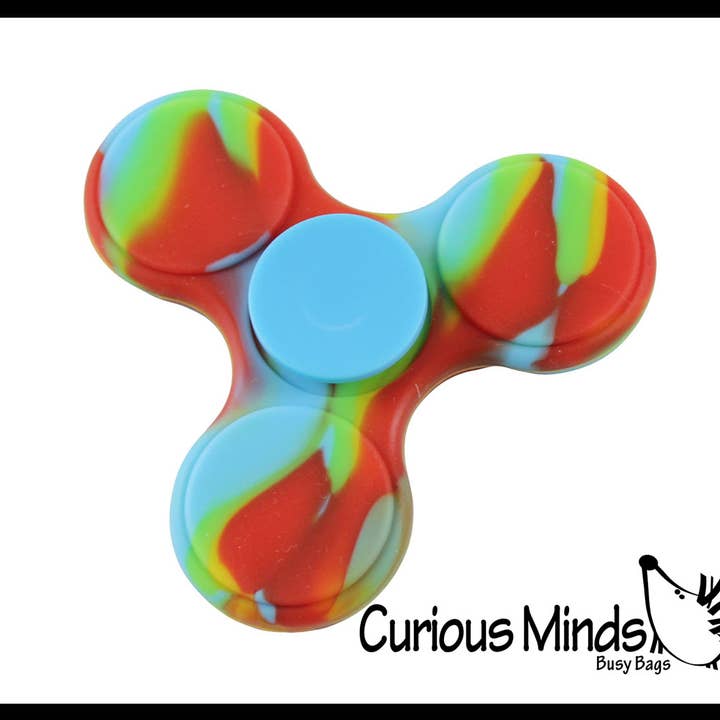 Curious Minds Toys - Wholesale Fidget Toy - Kids - 1 Silicone Tie Dye Fidget Spinner Toy - Spinning Hand Fidget1